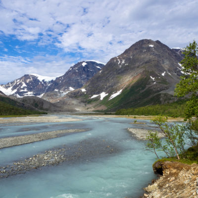 Glacier flour charging off the glaciers of Lyngen Alps, Norway (Vincent de Staercke)